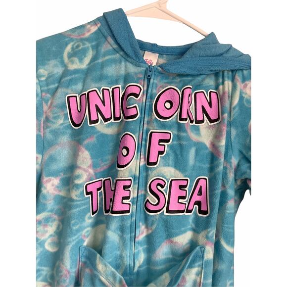 Justice Girl's Unicorn One-Piece Sleep Pajamas Kid's Youth Size 6/7 - Picture 2 of 9